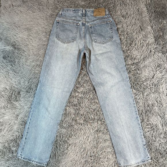 Vintage Eddie Bauer Women’s Jeans Size 4 Straight Leg Mid Rise 90s Light Wash - Picture 4 of 13